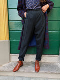 Pantaloni taglio maschile neri
