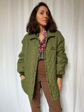 Giacca trapuntata verde