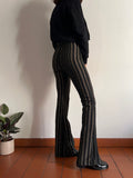 PRE ORDINE • Pantalone a zampa nero e oro