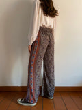 Pantalone indiano flare marrone