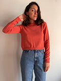 Maglione corto corallo