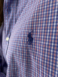 Camicia Gilbi a quadretti blu e rossi Ralph Lauren
