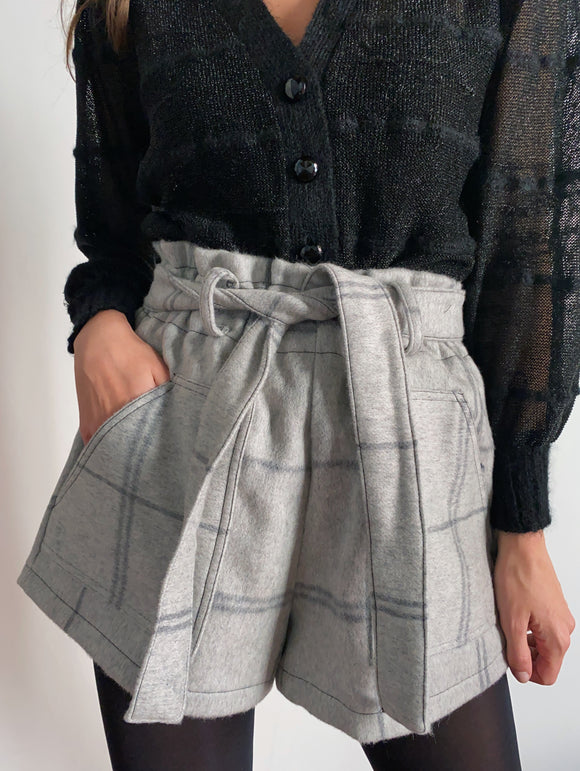 Pantaloncino handmade di lana grigio