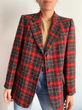 Blazer tartan rosso