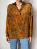 Camicia animalier senape