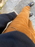 Pantaloni velluto a costine caramello