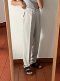 Pantalone grigio chiaro viscosa