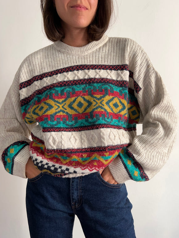 Maglione greca multicolor