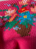 Maglione fuxia fiori