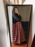 Abito velluto e tartan