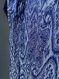 Maglietta blu damascata