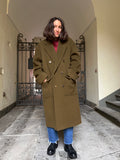 Cappotto lungo kaki