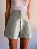 Pantaloncino stock Benetton verde acqua di seta