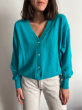 Cardigan turchese