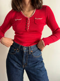 Maglione rosso di seta