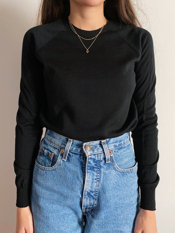 Maglione girocollo basic nero