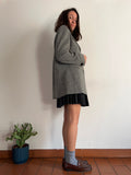 Blazer spigato grigio e nero