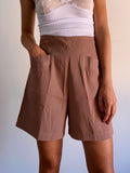 Pantaloncino stock Benetton malva vita altissima