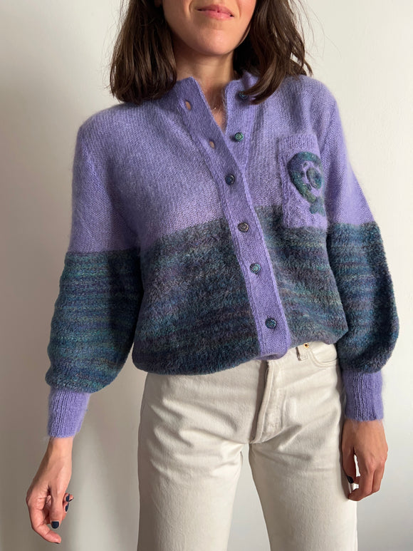 Cardigan lilla