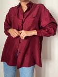 Camicia di seta bordeaux