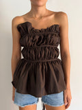 Top handmade marrone