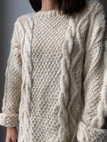 Maxi maglione panna