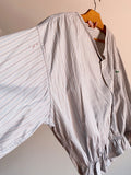 Camicia Gilbi grigia a righine di Lacoste taglia grande