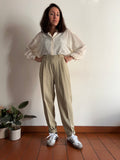 Pantalone con pince beige • M/L