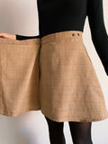 PRE ORDINE • Gonna a portafoglio beige principe di Galles