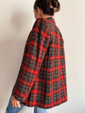 Blazer tartan rosso