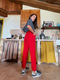 Pantaloni rossi di lana