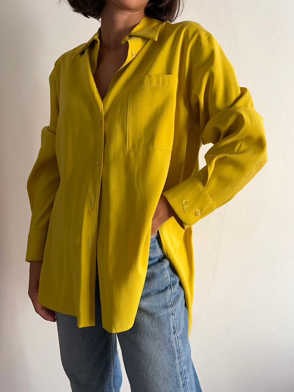 Camicia cupro gialla