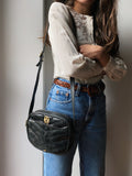 Borsa a tracolla nera cocco