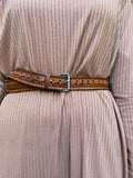 Cintura cuoio intrecciata