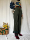 Pantaloni di lana verde salvia