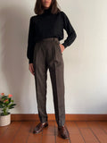 Pantalone di lana marrone