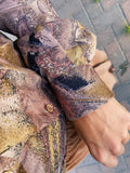 Camicia beige a fantasia