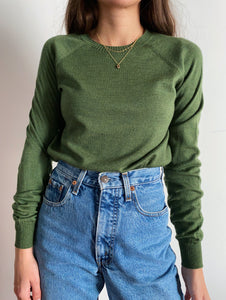 Maglione girocollo basic verde
