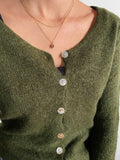 Cardigan verde mohair