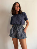 Pantaloncino denim paisley