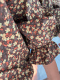 Camicia Gilbi marrone a fiorellini