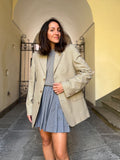 Blazer maschile beige tipo pied de poule