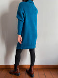 Maglione mohair dress turchese