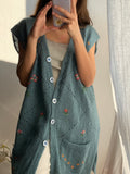 Gilet lungo fiorato