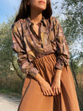 Camicia beige a fantasia