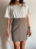 Completo beige e blu