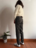 Pantalone di velluto fantasia cravatta