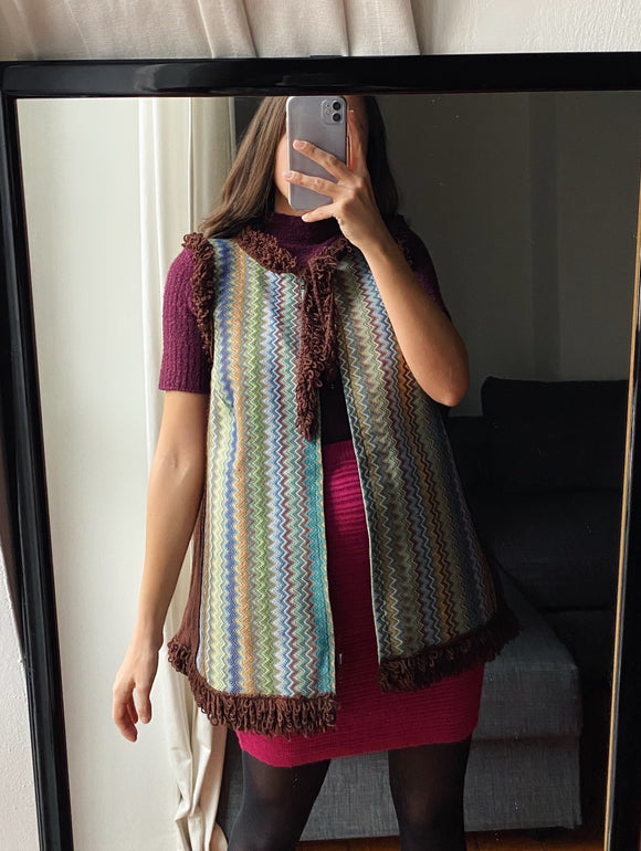 Gilet colorato zigzag