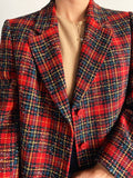 Blazer tartan rosso