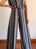 Pantaloni di lino a righe